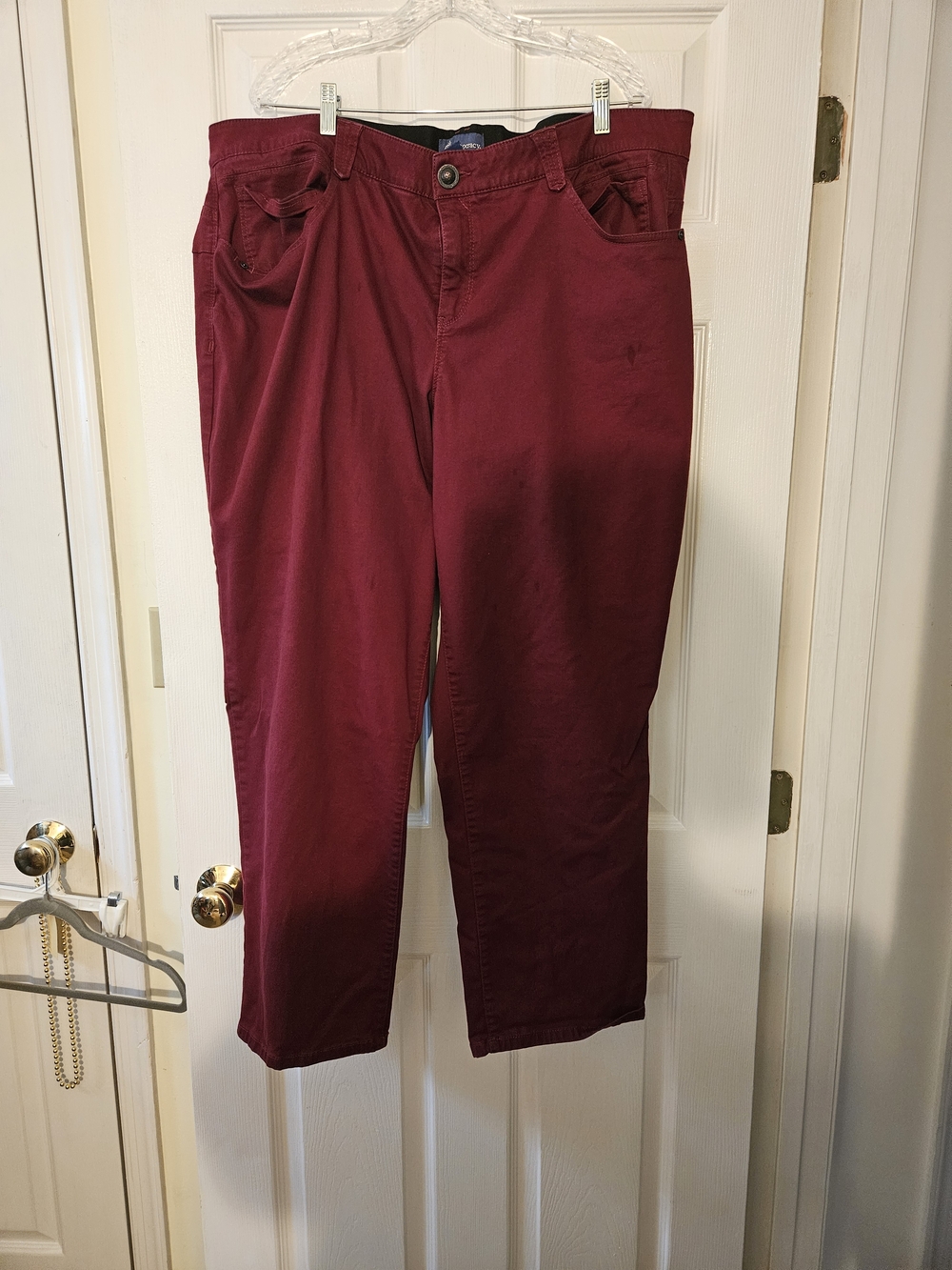 Democracy Maroon Wide Leg Jeans